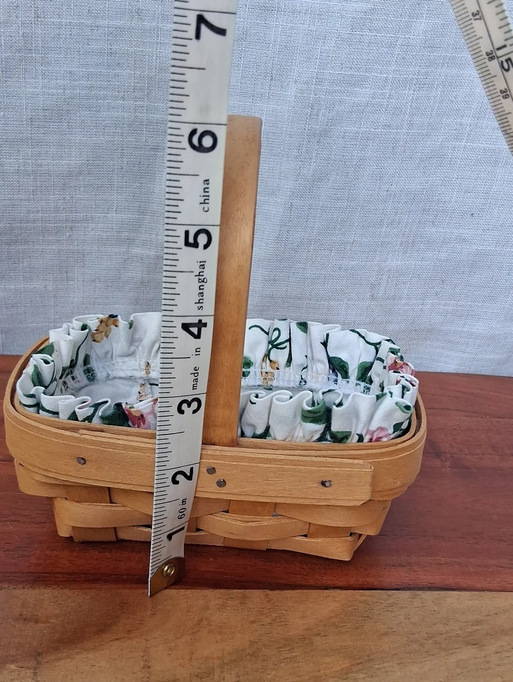 Longaberger Hand Woven Parsley Basket Vintage